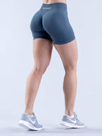 Grey Blue Scrunch Short Set