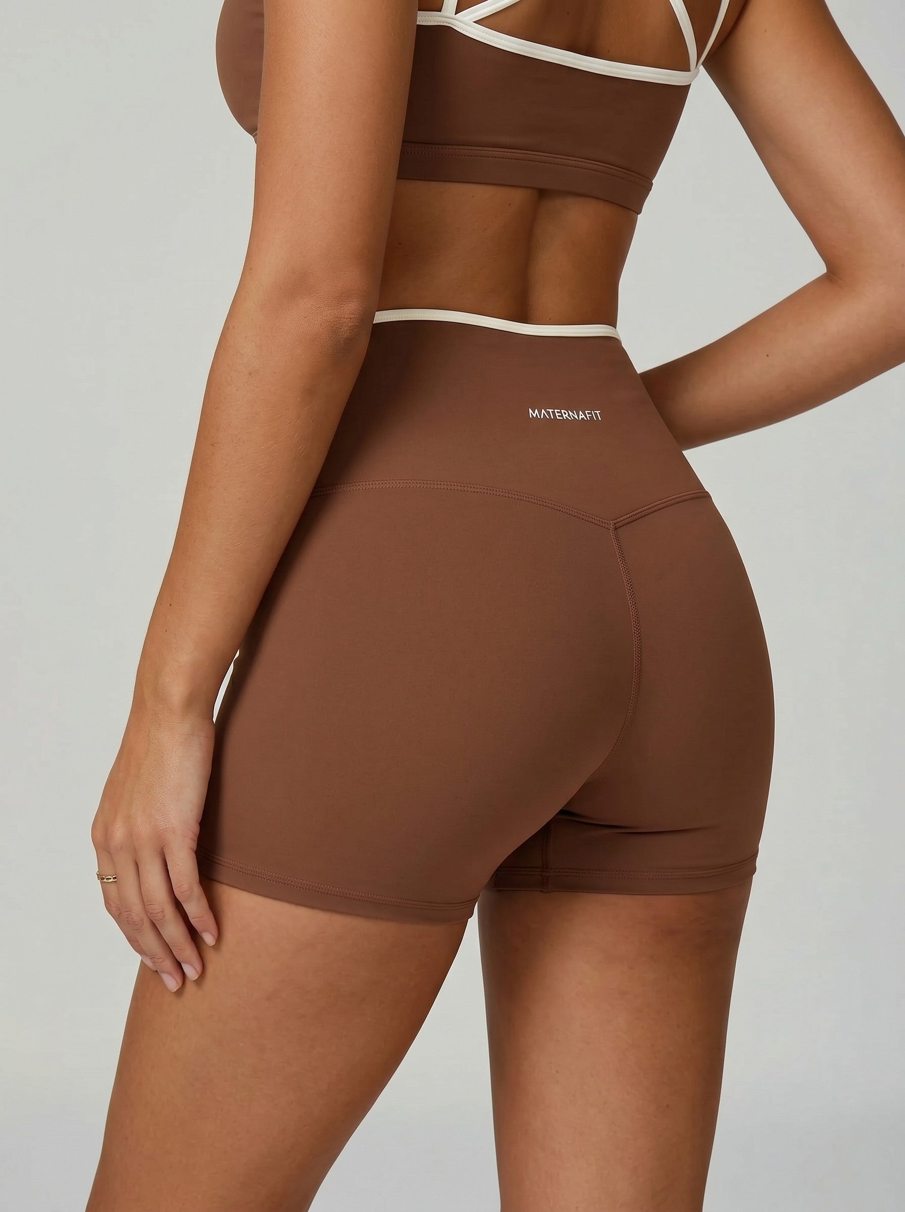 Brown Cross Back Short Set