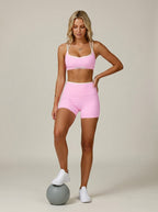 Pink Cross Back Short Set