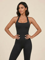 Black Halter Neck Jumpsuit