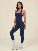 Dark Blue Halter Neck Jumpsuit