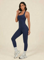Dark Blue Halter Neck Jumpsuit