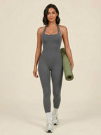 Grey Halter Neck Jumpsuit