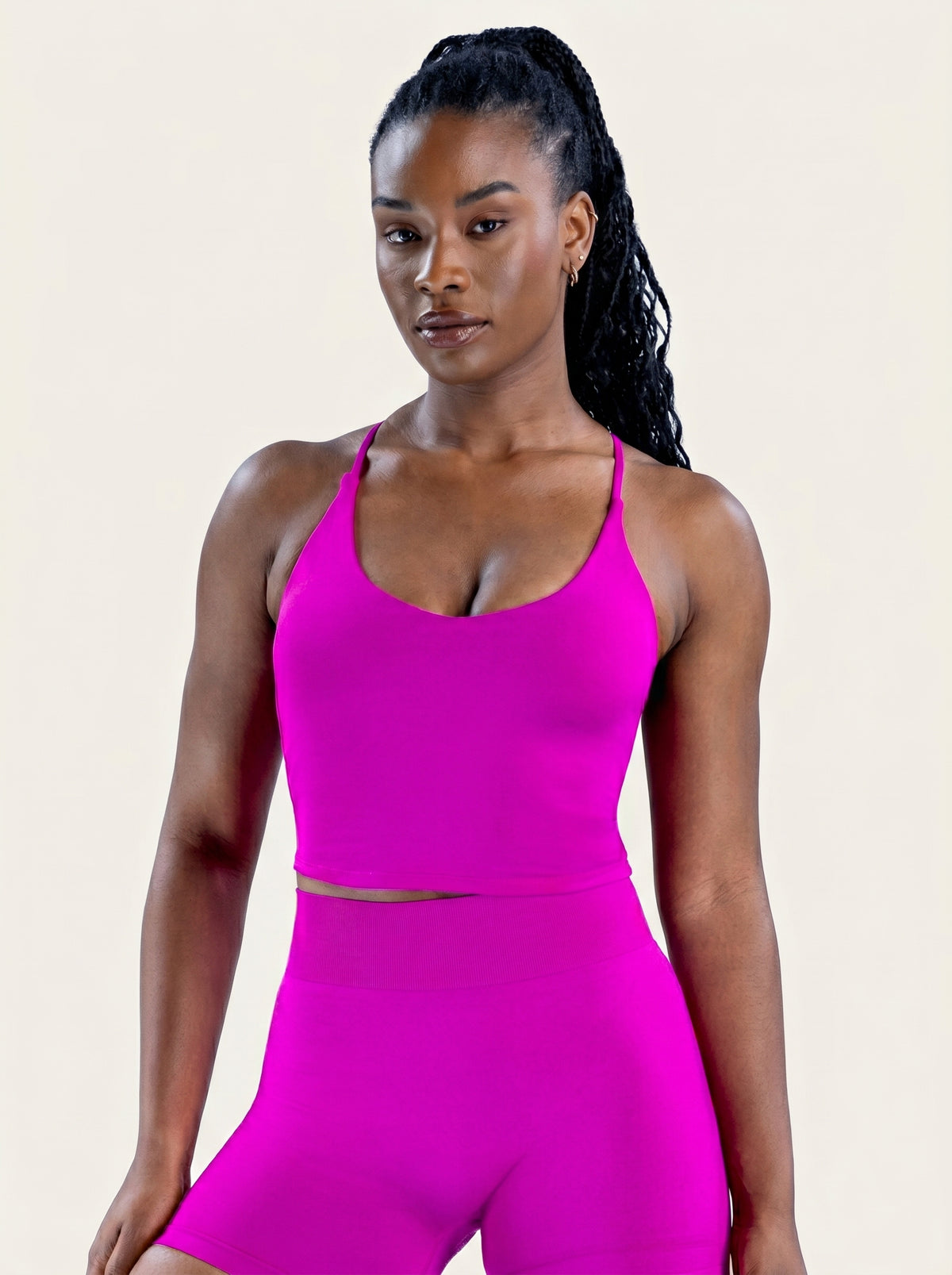 MaternaFit EMPOWER Cross-Back Training Bra - Orchid Purple - image 15