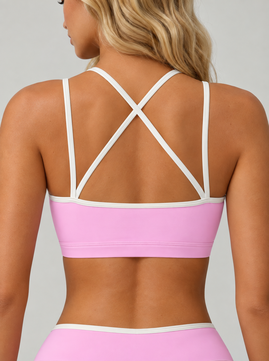 MaternaFit ESSENTIAL Cross-Back Bra - Pink - image 13