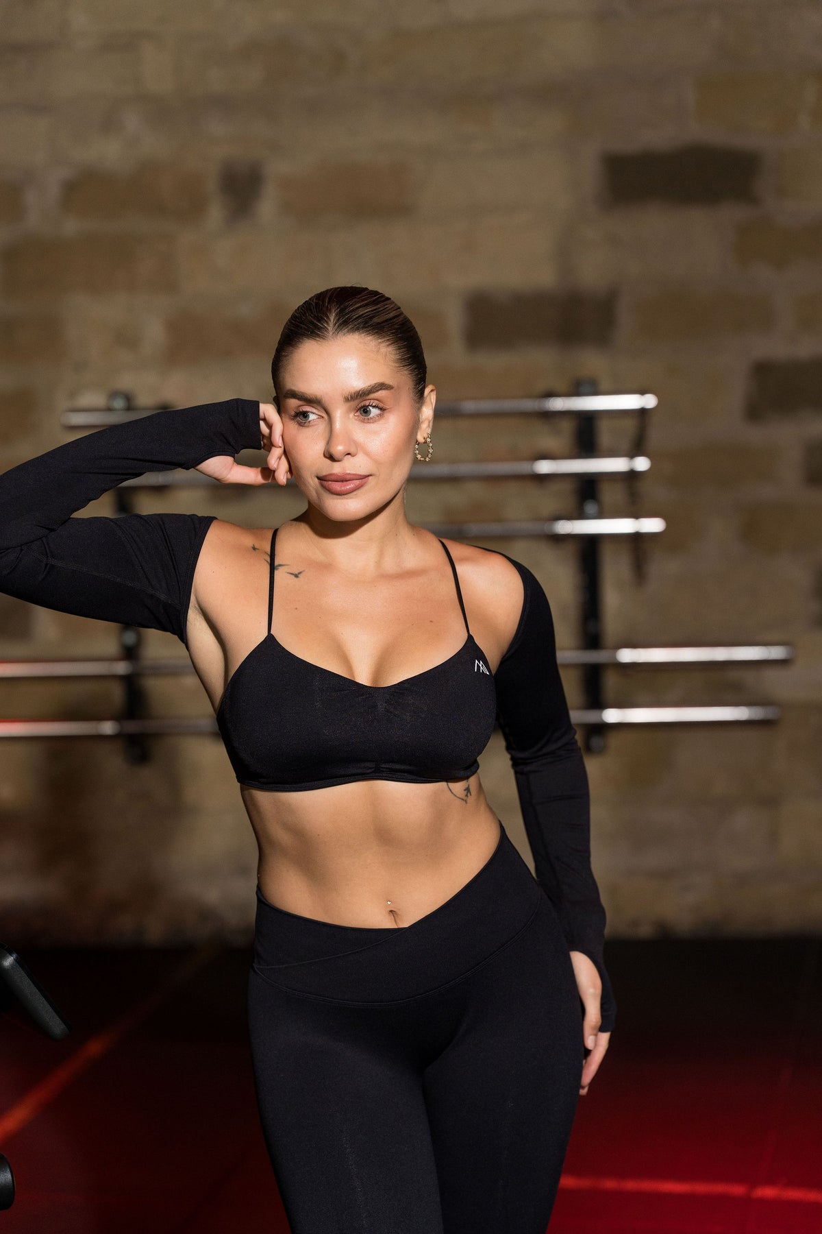 MaternaFit EMPOWER Cross-Back Training Bra - Black - image 2 Secondary image