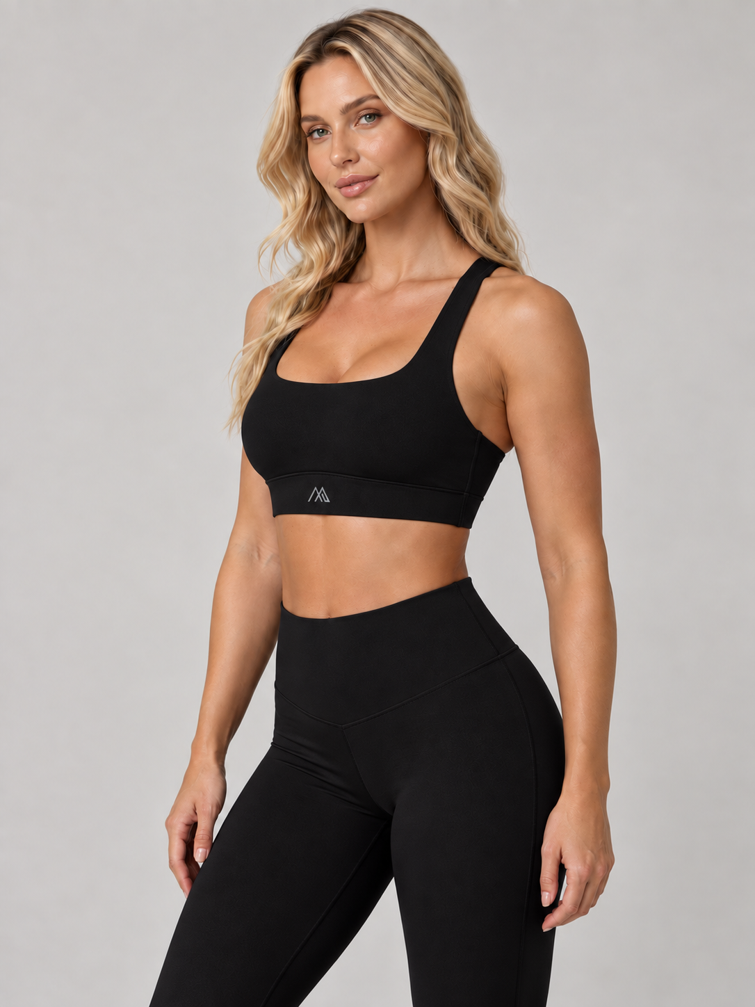 MaternaFit FLOW Square-Back Training Bra - Black - image 5