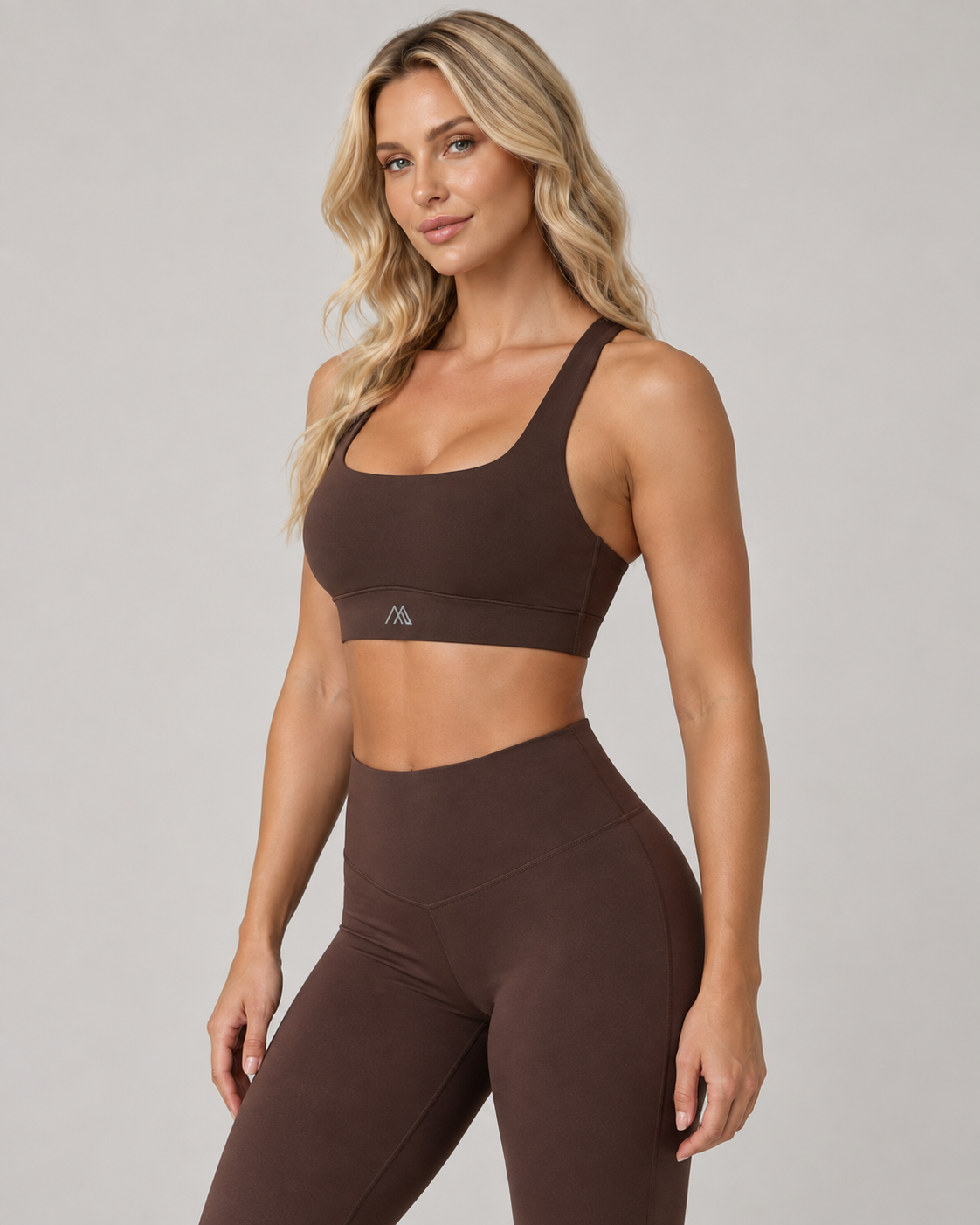 MaternaFit FLOW Square-Back Training Bra - Brown - image 9