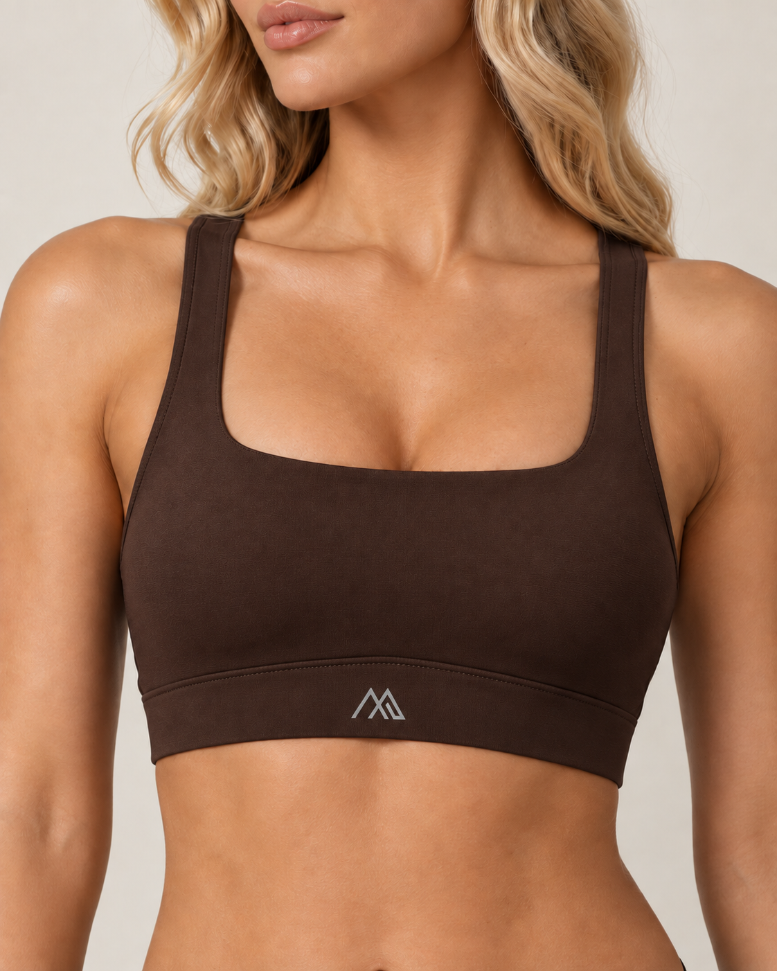 MaternaFit FLOW Square-Back Training Bra - Brown - image 10