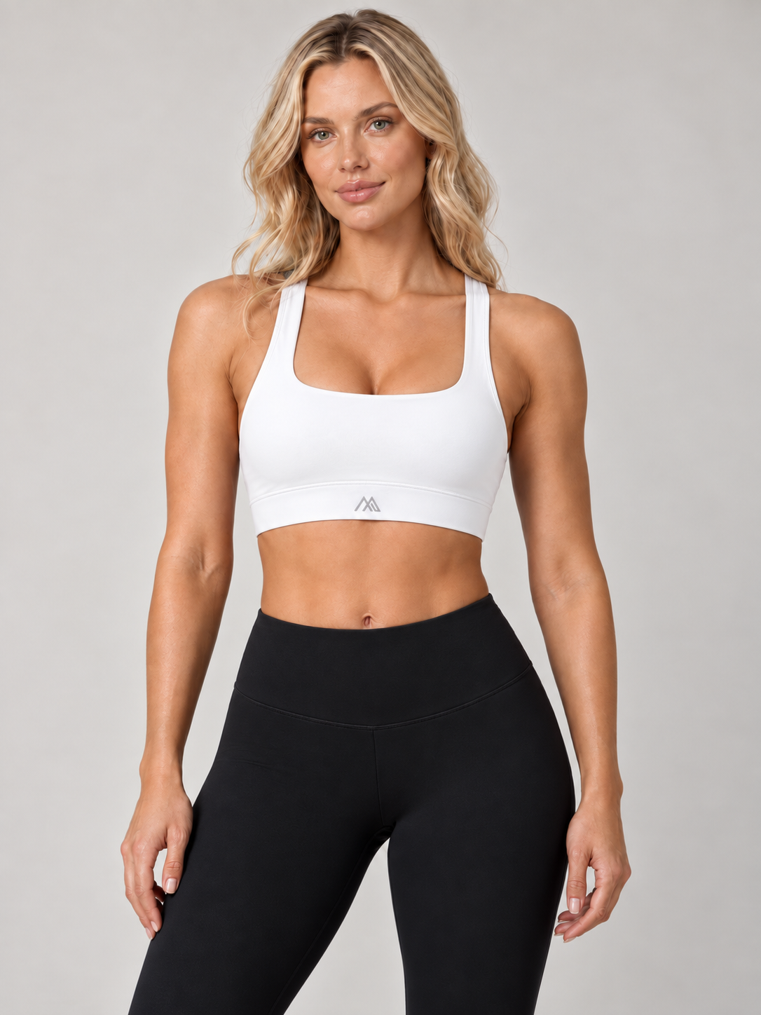 MaternaFit FLOW Square-Back Training Bra - White - image 16