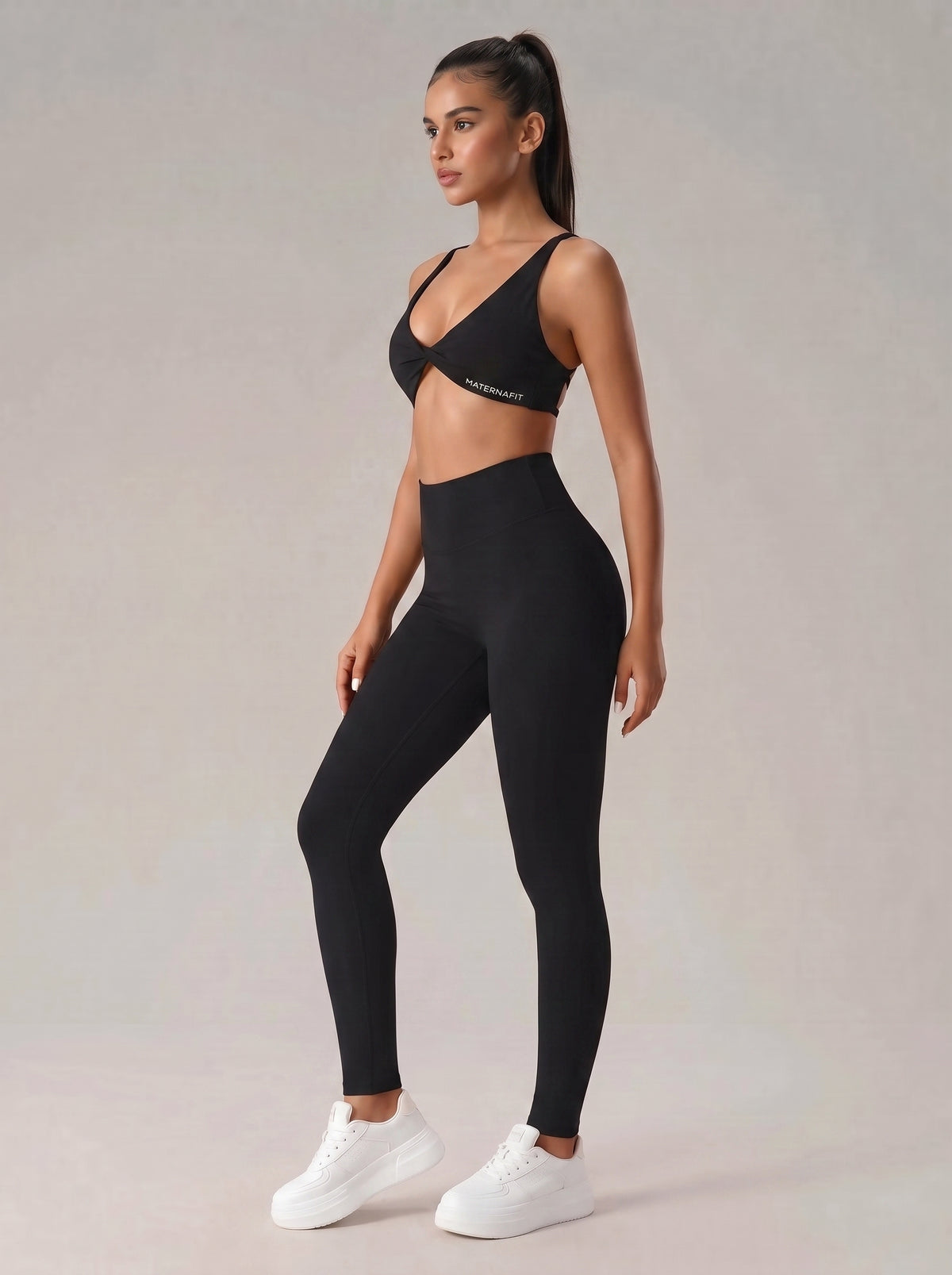 MaternaFit Scrunch Yoga Leggings - Black - image 1 Main image