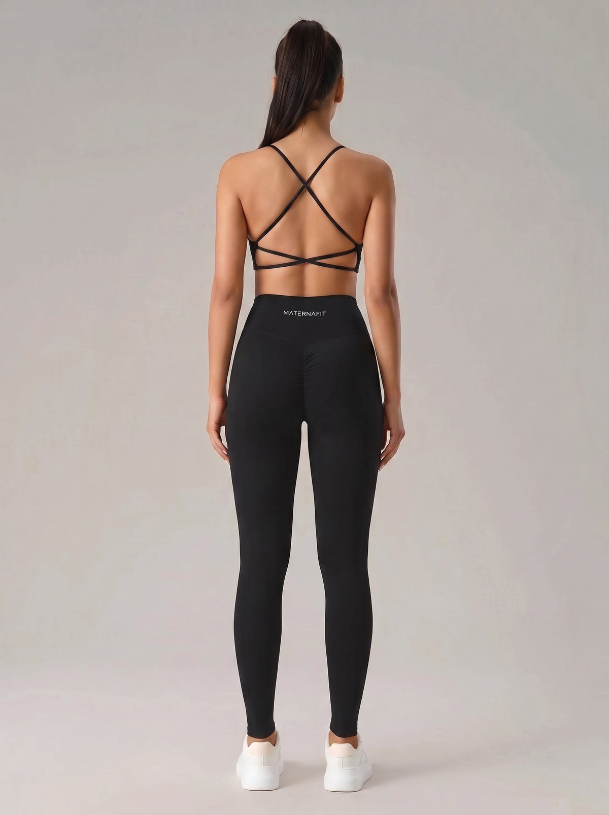 MaternaFit Scrunch Yoga Leggings - Black - image 3
