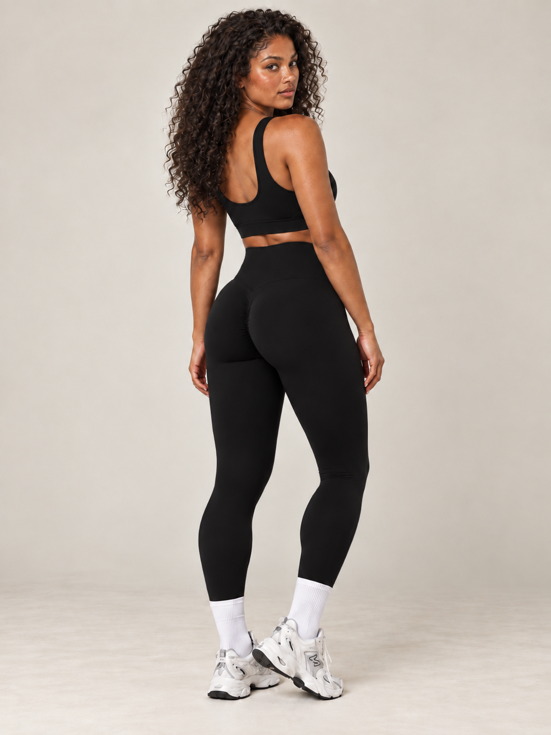 MaternaFit EMPOWER Scrunch Lift Leggings - Black - image 3
