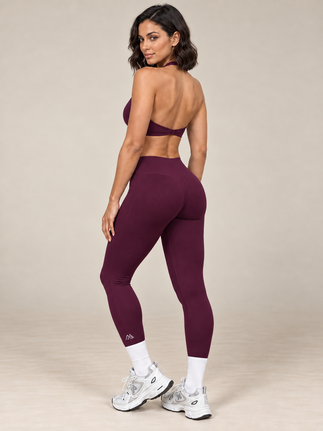 MaternaFit EMPOWER Ruched Lift Leggings - Dark Purple - image 5