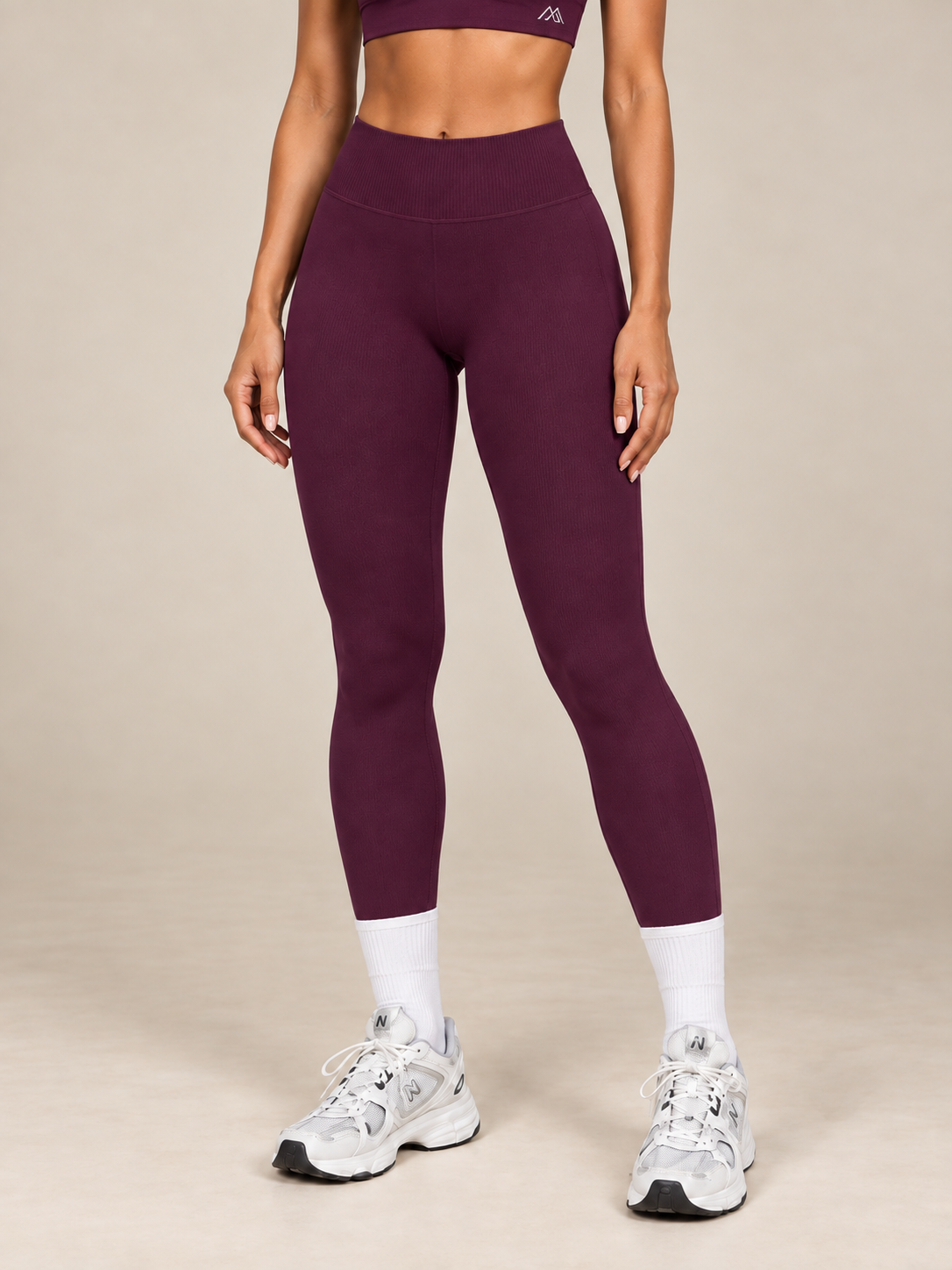 MaternaFit EMPOWER Ruched Lift Leggings - Dark Purple - image 7