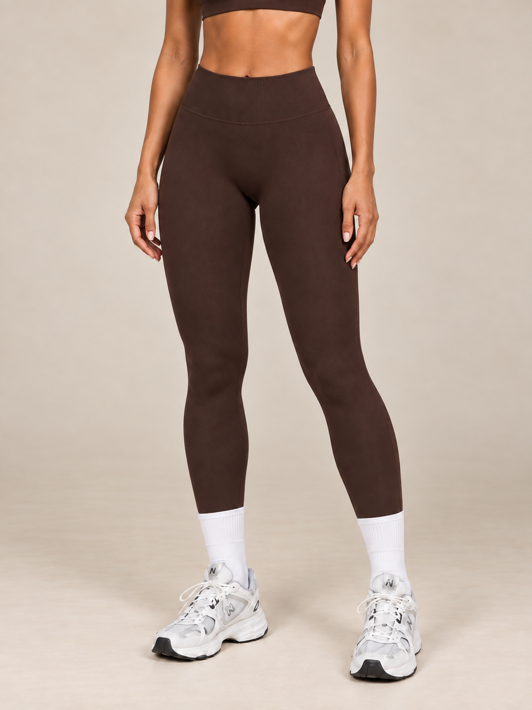 MaternaFit EMPOWER Ruched Lift Leggings - Reddish Brown - image 11