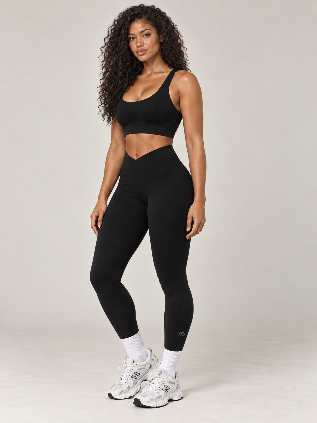 MaternaFit FLOW Cross-V Sculpt Leggings - Black - image 1