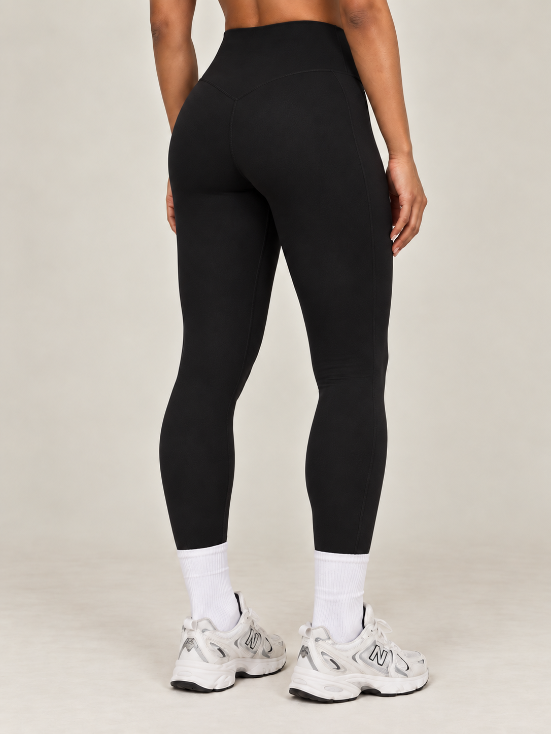 MaternaFit FLOW Cross-V Sculpt Leggings - Black - image 4 Secondary image