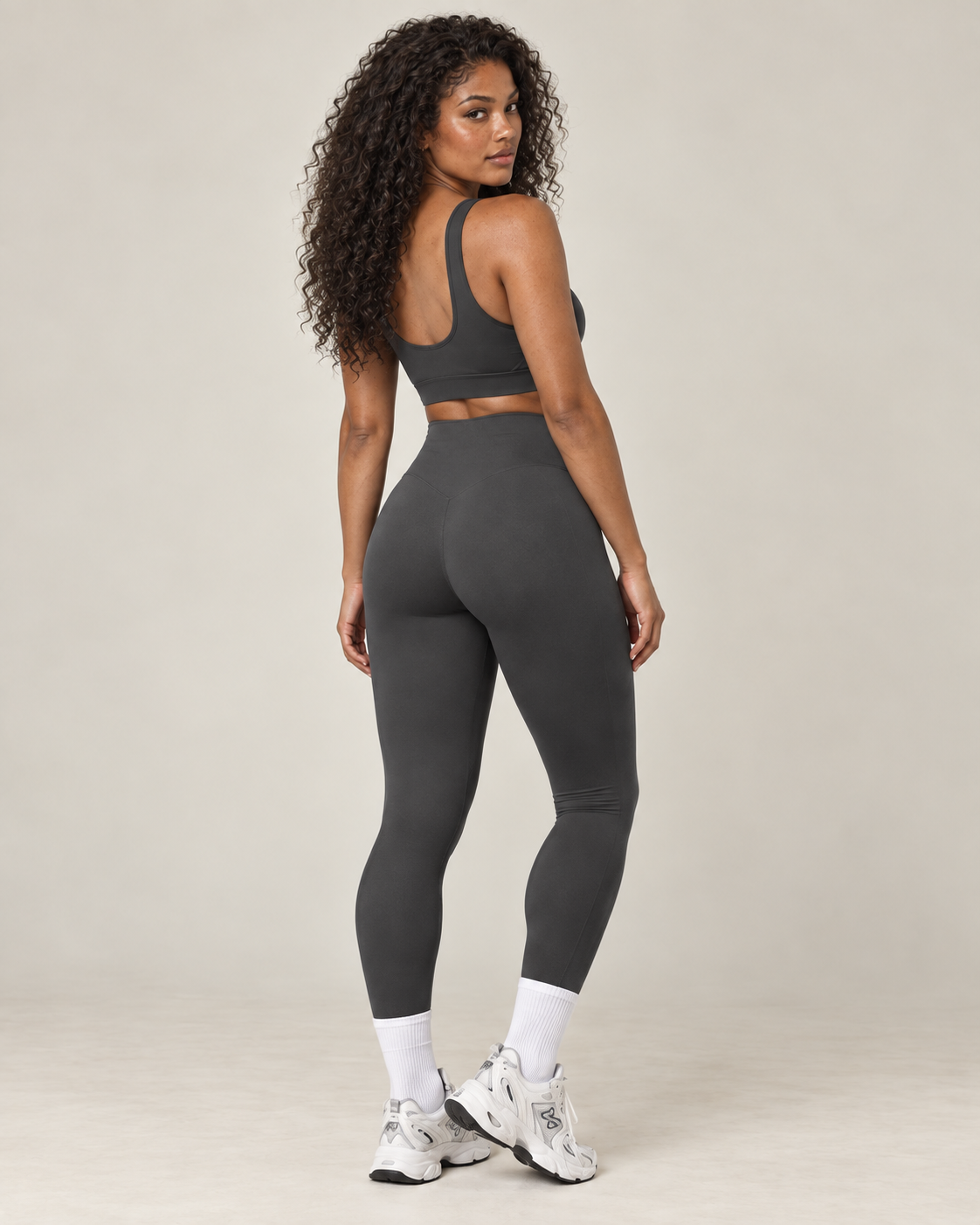 MaternaFit FLOW Cross-V Sculpt Leggings - Raven Gray - image 10