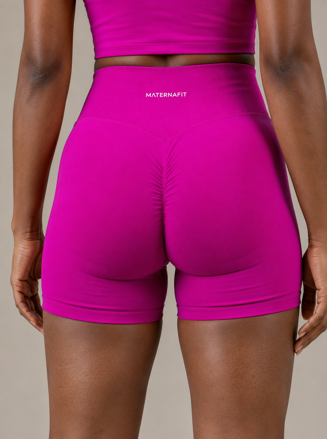 MaternaFit EMPOWER Scrunch Lift Shorts - Orchid Purple - image 13