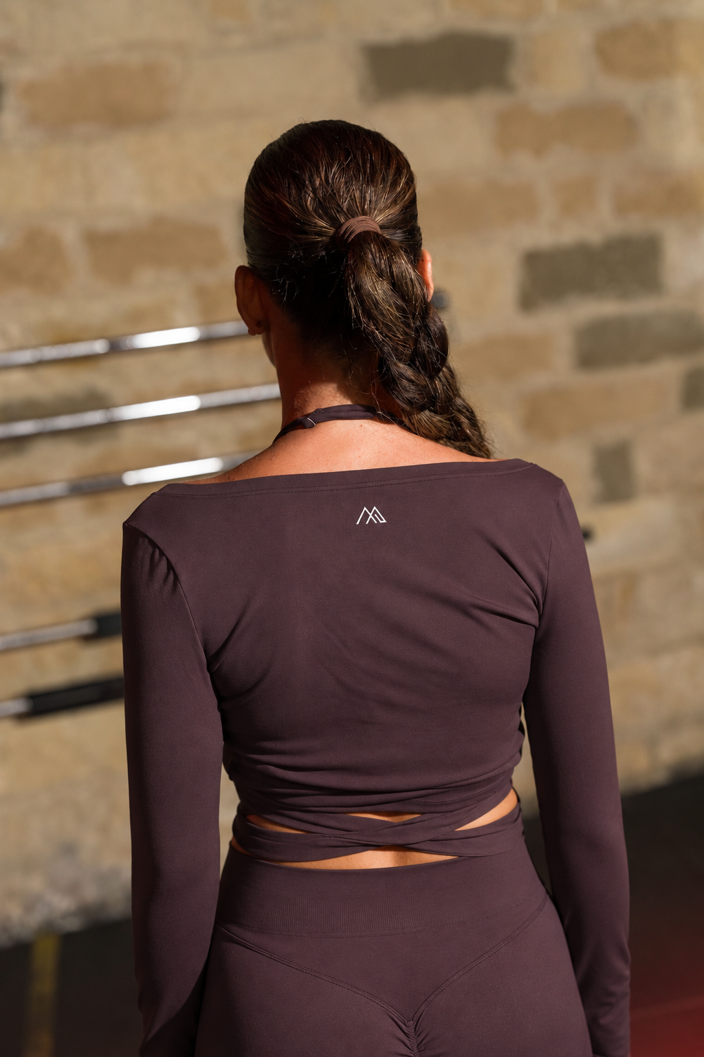 MaternaFit FLOW Sculpt Wrap Top - Brown - image 5