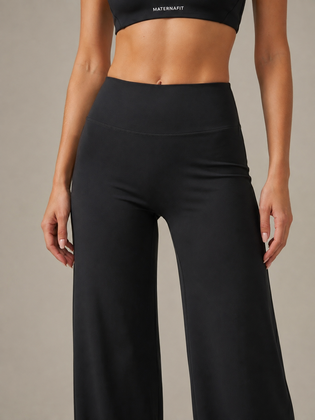 MaternaFit FLOW Wide-Leg Pants - Black - image 5