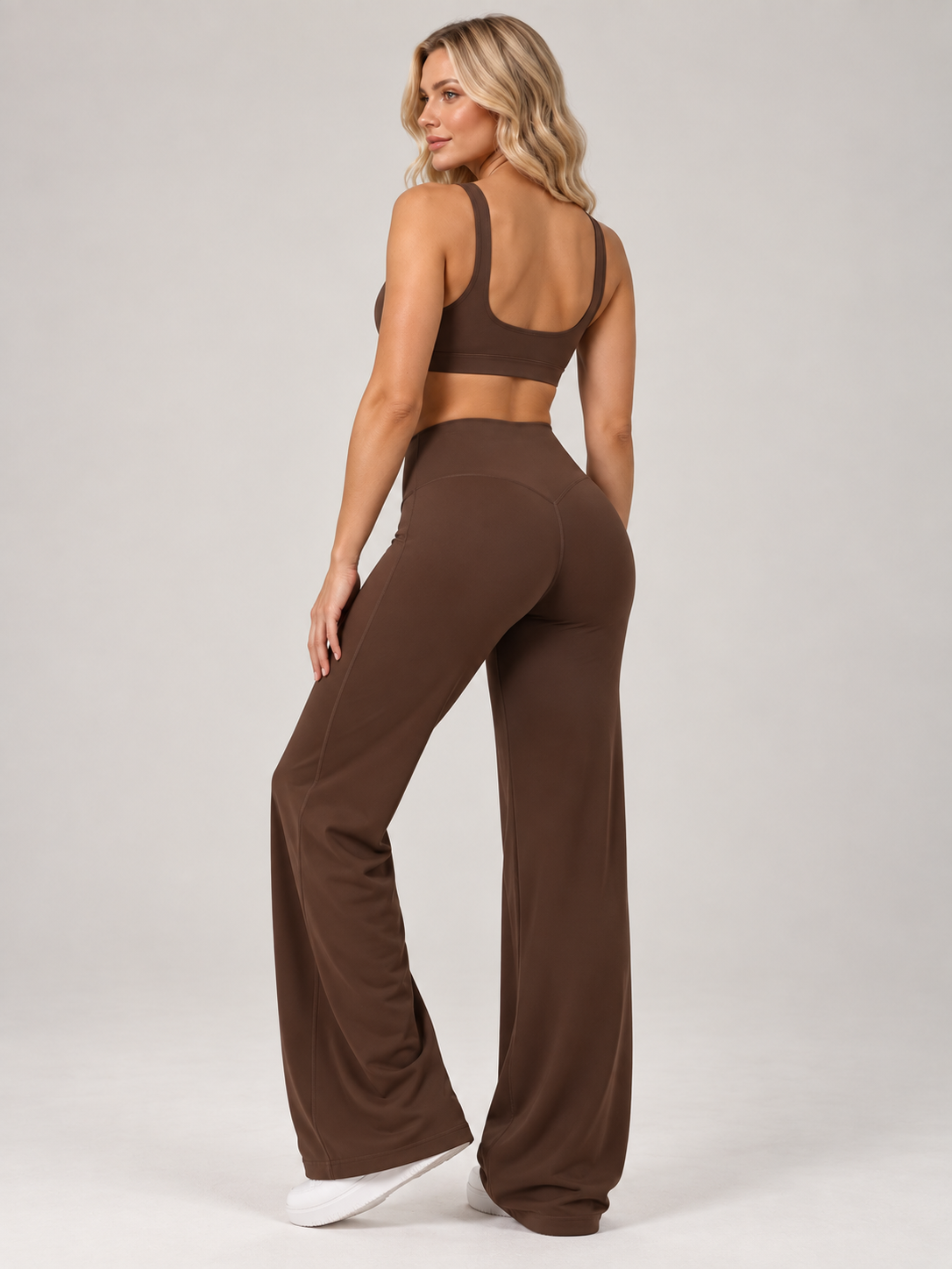 MaternaFit FLOW Straight-Leg Training Pants - Brown - image 7