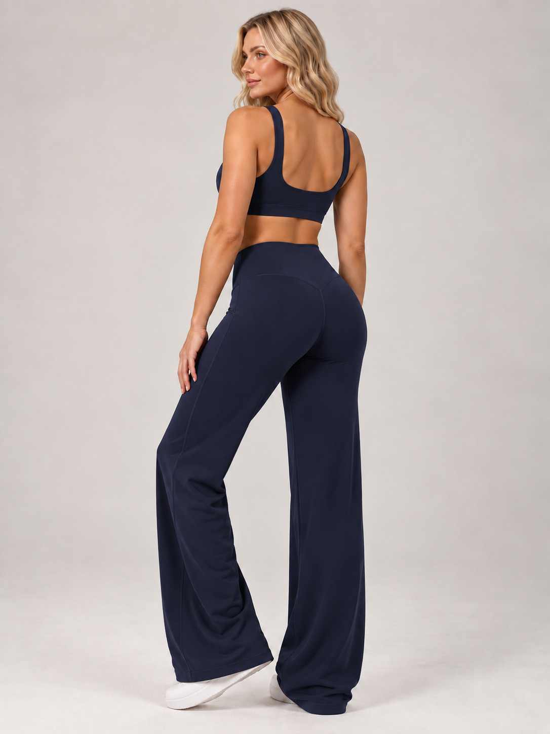MaternaFit FLOW Straight-Leg Training Pants - Navy Blue - image 12